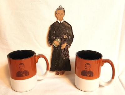 Lot #25 Blessed Seelos Mugs and Terra Cotta Figure
