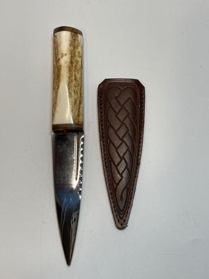 Sgian Dubh Knife with sheath. 6”