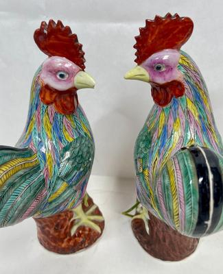Ceramic Chickens Figurines