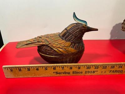 Vintage Basket Birds