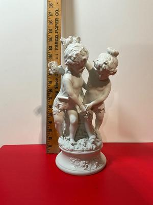 Parian Ware Sculpture “Two Children, Grape Harvest”
