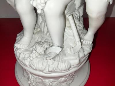Parian Ware Sculpture “Two Children, Grape Harvest”