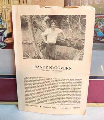 Lot #30 New Orleans '84 Poster by artist Randy McGovern - signed/numbered - Artist's Proof
