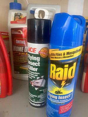 ALL SORTS OF GOOD STUFF FOR TAKING OUT BUGS AND RODENTS, EVEN AN ACCURITE THERMOMETER