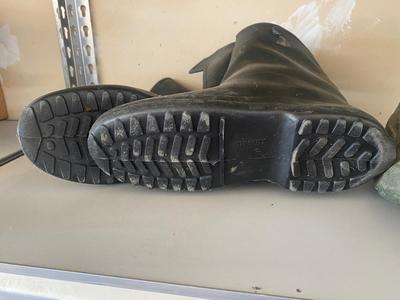 RED BULL 26” IRRIGATION BOOTS SIZE 10 and RUBBER BOOTS LARGE