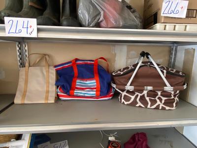SUPER COOL PICNIC BASKET, BEACH BAG, AND NICE TOTE BAG