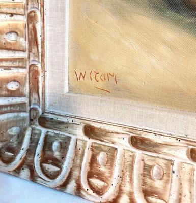 Lot #34 Mid Century Modern Starving Artist Acrylic on Canvas - Still life