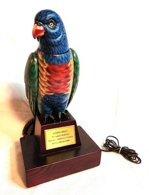 Lot #38 Vintage Telemania Rainbow Lorikeet Bird Desk Telephone, 1980s