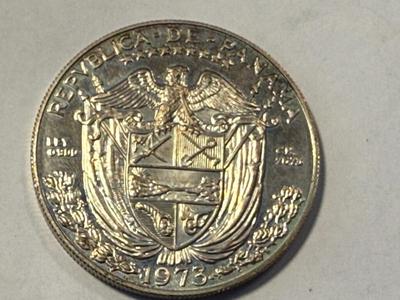 PANAMA 1973 .900 1-BALBOA SILVER COIN as Pic'd. FREE DOMESTIC SHIPPING.