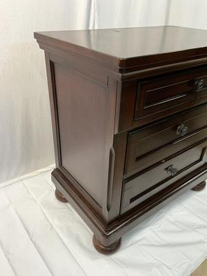 Lot P 632 Pair of Porter Rustic Brown Two Drawer Nightstand/End Tables