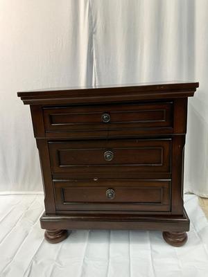 Lot P 632 Pair of Porter Rustic Brown Two Drawer Nightstand/End Tables