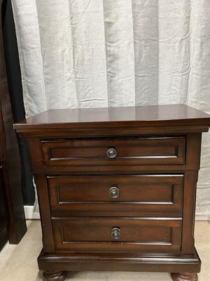 Lot P 632 Pair of Porter Rustic Brown Two Drawer Nightstand/End Tables