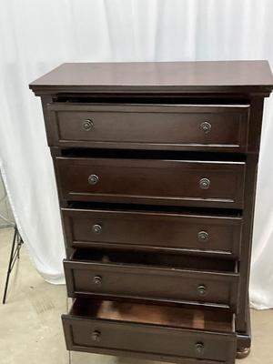 Lot P 635 Porter Rustic Brown Five Drawer Chest