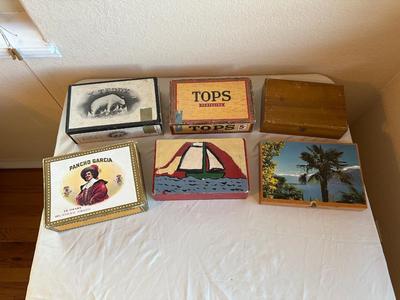 6 CIGAR BOXES