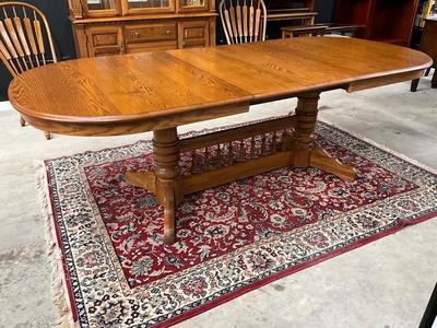 Lot P 641 Vintage Richardson Brothers Company Oak Dining Table