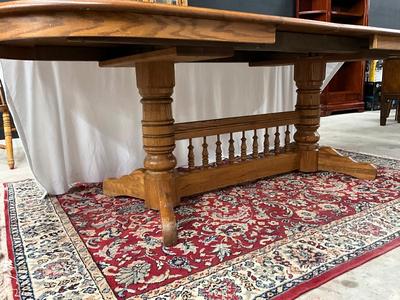 Lot P 641 Vintage Richardson Brothers Company Oak Dining Table