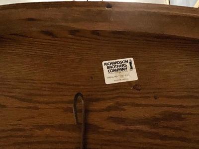 Lot P 641 Vintage Richardson Brothers Company Oak Dining Table