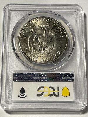 PCGS CERTIFIED 1972-D MS65 EISENHOWER DOLLAR AS PICTURED. FREE DOMESTIC SHIPPING.