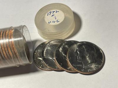 SCARCE ROLL OF (20) 1982-P UNCIRCULATED KENNEDY HALF DOLLARS! (A NO MINT SET YEAR). FREE DOMESTIC SHIPPING.