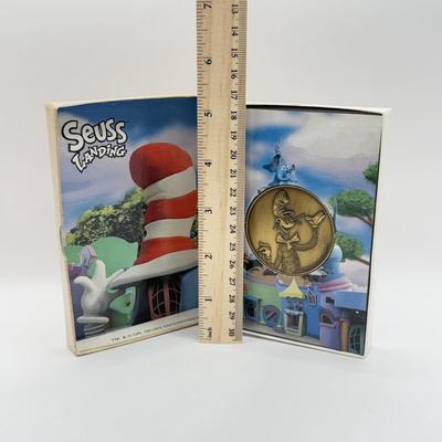LOT 115J: 1999 Universal Studios Islands of Adventure Seuss Landings Cat in the Hat Coin Medallion in Original Box