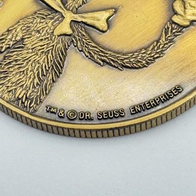 LOT 115J: 1999 Universal Studios Islands of Adventure Seuss Landings Cat in the Hat Coin Medallion in Original Box