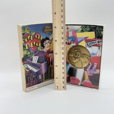 LOT 117J: 1999 Universal Studios Islands of Adventure Toon Lagoon Popeye Coin Medallion in Original Box
