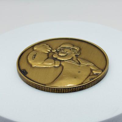 LOT 117J: 1999 Universal Studios Islands of Adventure Toon Lagoon Popeye Coin Medallion in Original Box