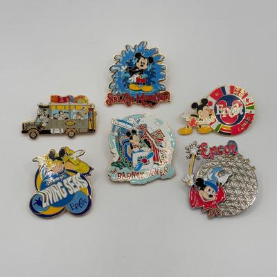 LOT 119J: Disney Trading Pins - EPCOT, Living Seas, Splash Mountain, Barnstormer & Kilimanjaro Safaris