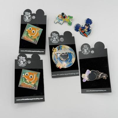LOT 121K: Disney Trading Pins - Finding Nemo, The Little Mermaid Ursula, Scuba Mickey & Surfing Mickey