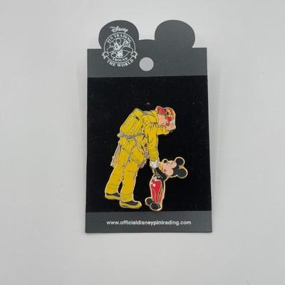 LOT 123J: Disney Trading Pins - Mickey Mouse w/ Firefighter, Mickey's Fire Department Logo, Minnie Mouse Teacher & Nurse