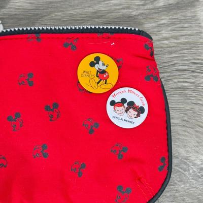 LOT 130B: Disney Bags w/ Tags - Mickey Mouse Wristlets, Eeyore Shoulder Bag, Colorful Roses Mickey Canvas Tote & More