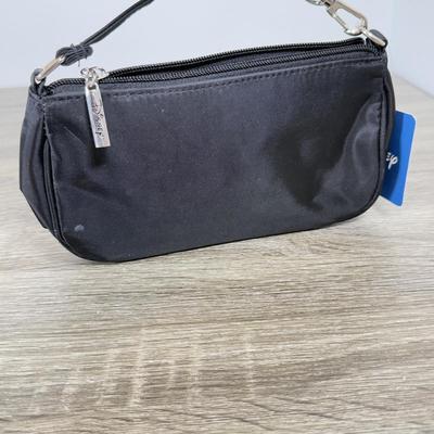 LOT 130B: Disney Bags w/ Tags - Mickey Mouse Wristlets, Eeyore Shoulder Bag, Colorful Roses Mickey Canvas Tote & More