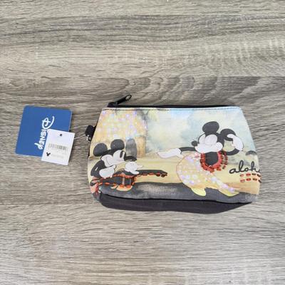 LOT 130B: Disney Bags w/ Tags - Mickey Mouse Wristlets, Eeyore Shoulder Bag, Colorful Roses Mickey Canvas Tote & More