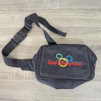 LOT 131B: Disney Bags - Mickey Mouse Backpack, Walt Disney World 50 Year Anniversary Bag & WDW 2000s Fanny Pack