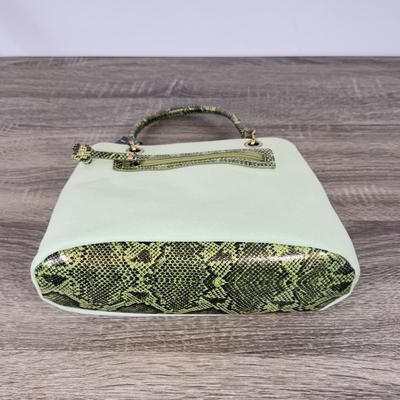 LOT 133B: Lucy Z Faux Snakeskin Purses - Teal & Green