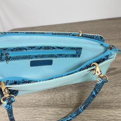 LOT 133B: Lucy Z Faux Snakeskin Purses - Teal & Green