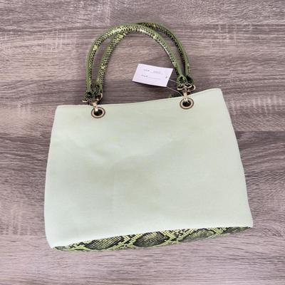 LOT 133B: Lucy Z Faux Snakeskin Purses - Teal & Green