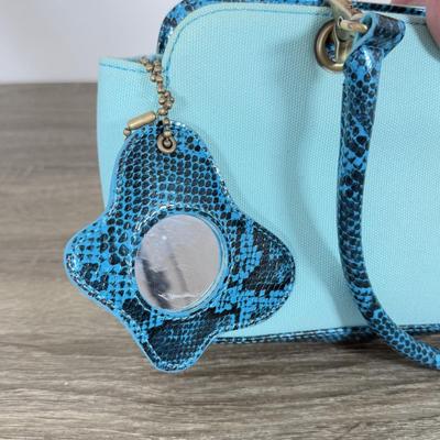 LOT 133B: Lucy Z Faux Snakeskin Purses - Teal & Green