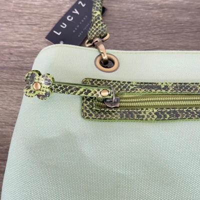 LOT 133B: Lucy Z Faux Snakeskin Purses - Teal & Green