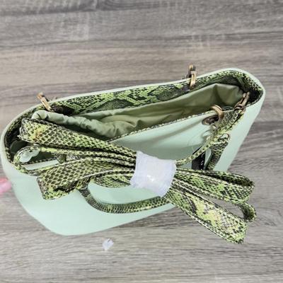 LOT 133B: Lucy Z Faux Snakeskin Purses - Teal & Green