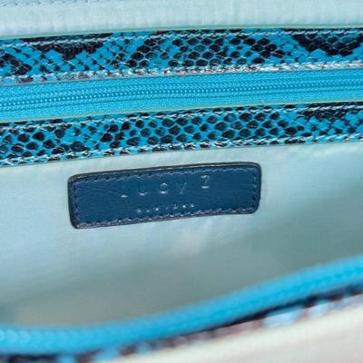 LOT 133B: Lucy Z Faux Snakeskin Purses - Teal & Green