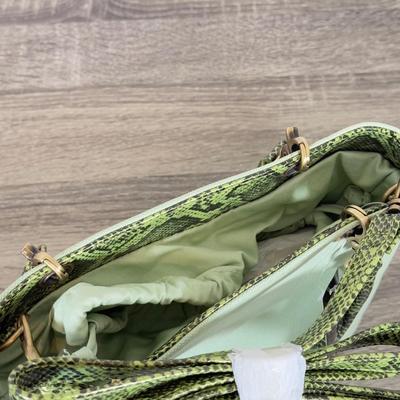LOT 133B: Lucy Z Faux Snakeskin Purses - Teal & Green