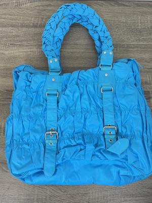 LOT 135B: Purple Guess Bag w/ Tag, Teal Pink Garden Purse & Large Blue Becca Bag