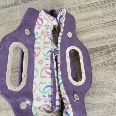 LOT 135B: Purple Guess Bag w/ Tag, Teal Pink Garden Purse & Large Blue Becca Bag