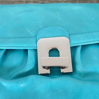 LOT 135B: Purple Guess Bag w/ Tag, Teal Pink Garden Purse & Large Blue Becca Bag