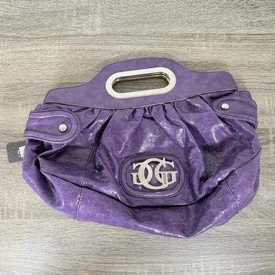 LOT 135B: Purple Guess Bag w/ Tag, Teal Pink Garden Purse & Large Blue Becca Bag