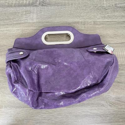 LOT 135B: Purple Guess Bag w/ Tag, Teal Pink Garden Purse & Large Blue Becca Bag