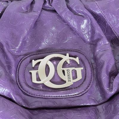 LOT 135B: Purple Guess Bag w/ Tag, Teal Pink Garden Purse & Large Blue Becca Bag