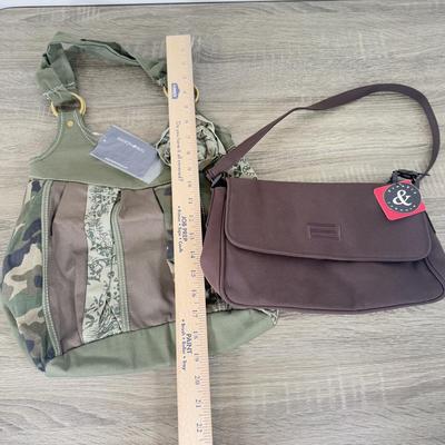 LOT 136B: Casual Purses w/ Tags - Frankie & Johnnie and Camo Fashion Bug
