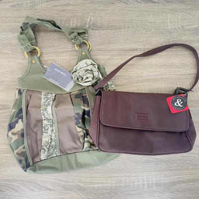 LOT 136B: Casual Purses w/ Tags - Frankie & Johnnie and Camo Fashion Bug